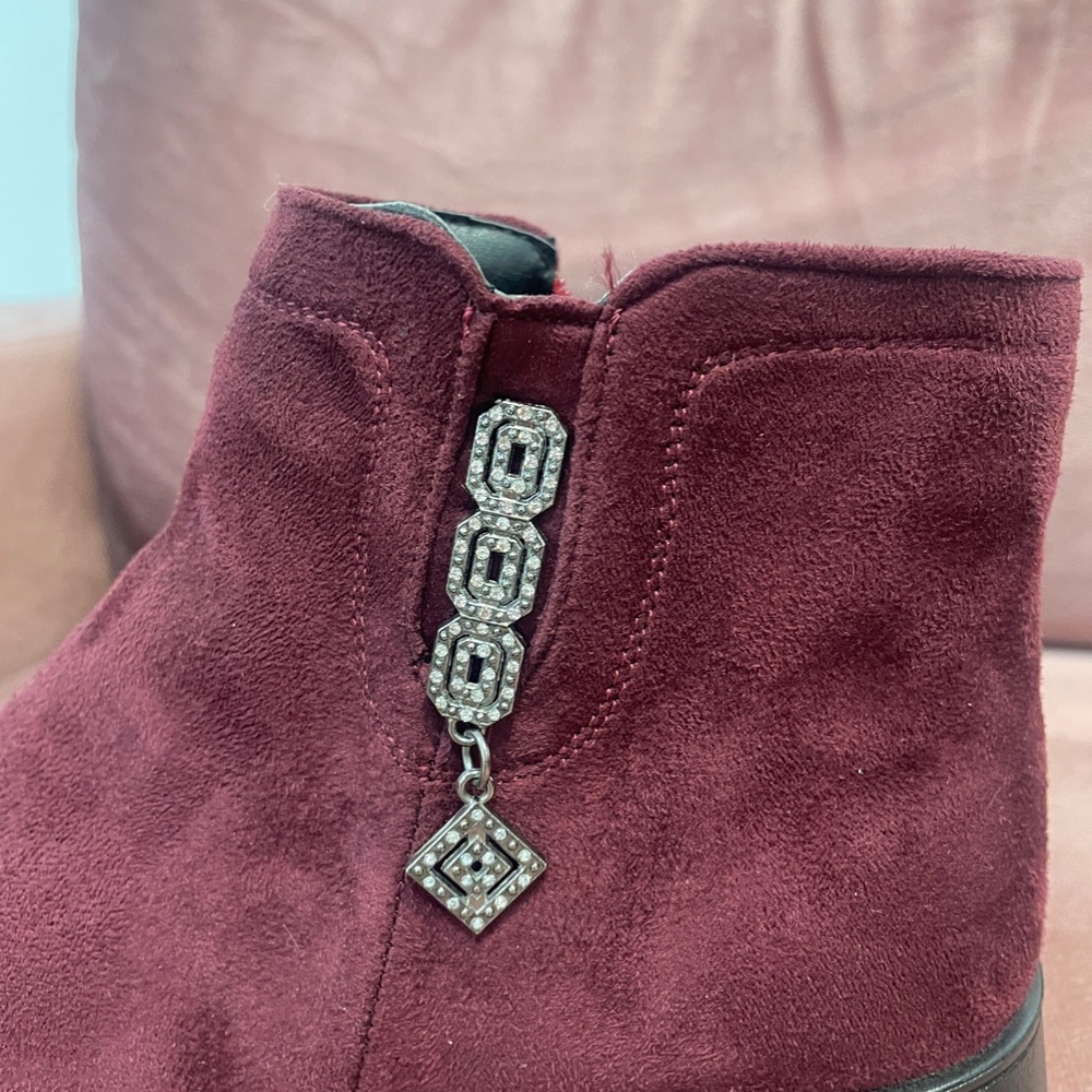 womens winter boots Mid calf snow booties fur lined womens warm ankle booties - Picture 3 of 6